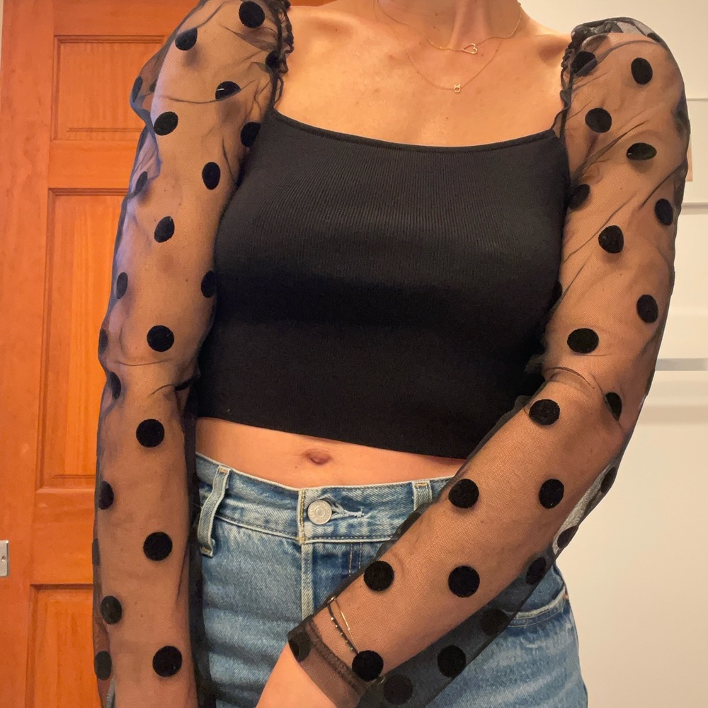 Adorable Zara top- perfect for a holiday party! Worn once. Perfect condition.